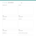 printable and fillable pdf daily food diary log for fitness and health