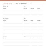 printable pdf weekly workout planner or tracker