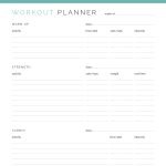 printable pdf weekly workout planner or tracker
