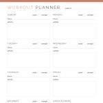 printable pdf weekly workout planner or tracker fillable pdf file