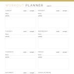 printable pdf weekly workout planner or tracker fillable pdf file