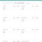 printable pdf weekly workout planner or tracker