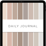 digital daily journal for goodnotes with lined, grid, dot grid or blank pages