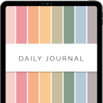 digital daily journal for goodnotes with lined, grid, dot grid or blank pages