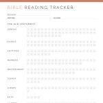 bible reading tracker with checkboxes for each section as a printable, fillable PDF