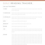 bible reading tracker with checkboxes for each section as a printable, fillable PDF