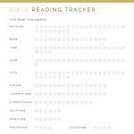 bible reading tracker with checkboxes for each section as a printable, fillable PDF