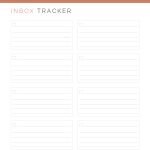 printable inbox planner insert pdf