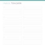 printable inbox planner insert pdf