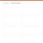 printable inbox planner insert pdf