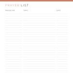 2 printable pdf prayer lists in three colours