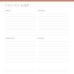 2 printable pdf prayer lists in three colours