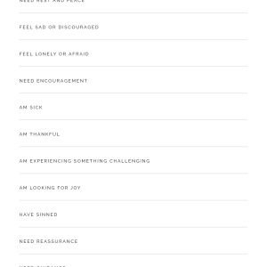 List of scriptures for various life situations