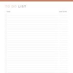 printable pdf to do list with due date column in coral