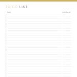 printable pdf to do list with due date column in gold