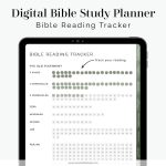 digital bible study planner for ipad and tablet, with 9 hyperlinked tabs