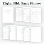 digital bible study planner for ipad and tablet, with 9 hyperlinked tabs