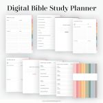 digital bible study planner for ipad and tablet, with 9 hyperlinked tabs