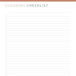 a general cleaning checklist with one or two columns in three colours, available as printable and fillable pdf file