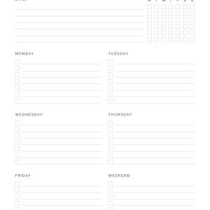 Weekly Cleaning Schedule - Neat and Tidy Design