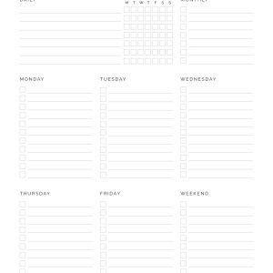 Weekly Cleaning Schedule - Neat and Tidy Design