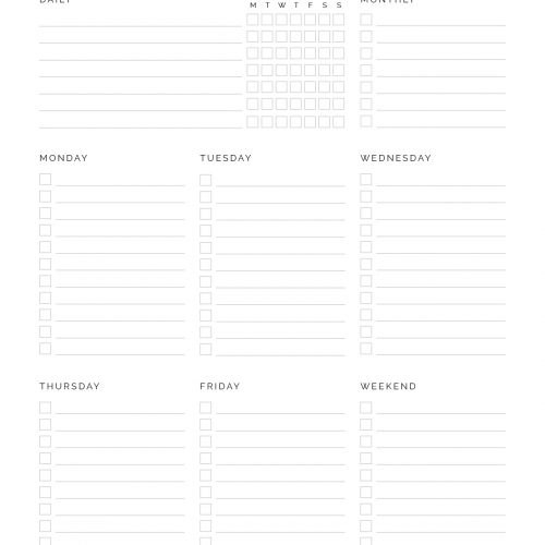 Weekly Cleaning Schedule - Neat and Tidy Design