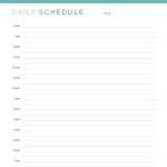 printable pdf daily schedule in three colours covering the hours from 6am to 11pm