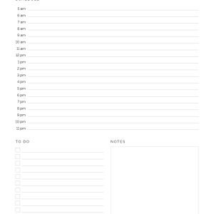 Daily Schedule - Neat And Tidy Design