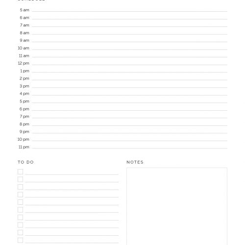 Daily Schedule - Neat and Tidy Design