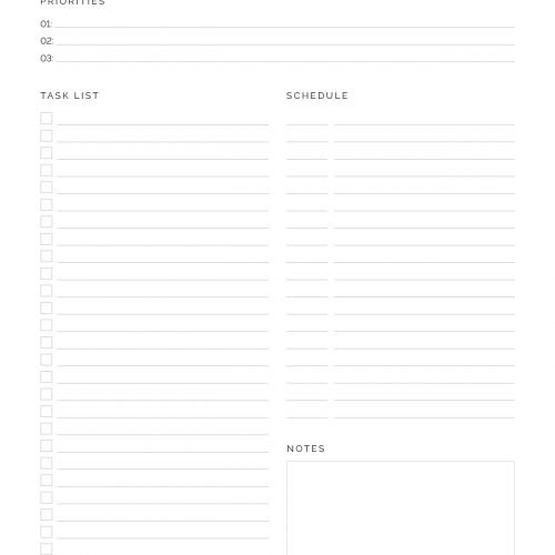 Daily To Do List v2 - Neat and Tidy Design