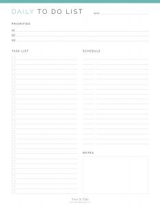 Daily To Do List v2 - Neat and Tidy Design