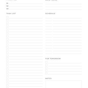 Daily To Do List v2 - Neat and Tidy Design