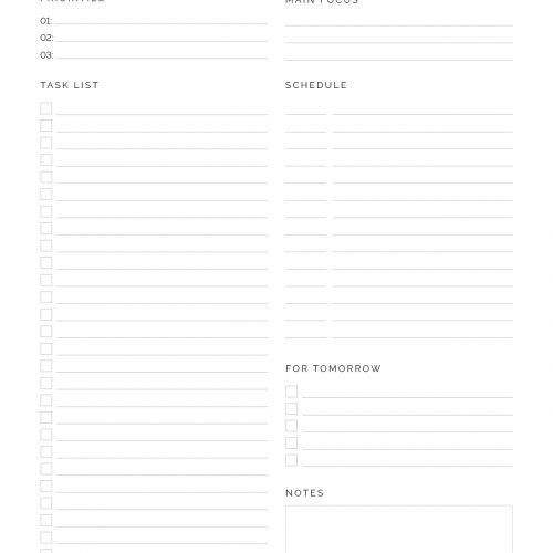 Daily To Do List - Neat and Tidy Design