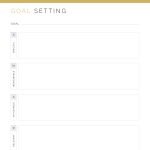 printable smart goal setting planner in three colours