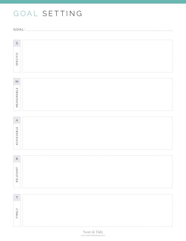 SMART Goal Setting - Neat and Tidy Design