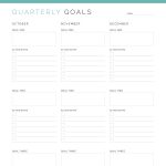 Quarterly Goals - Neat and Tidy Design