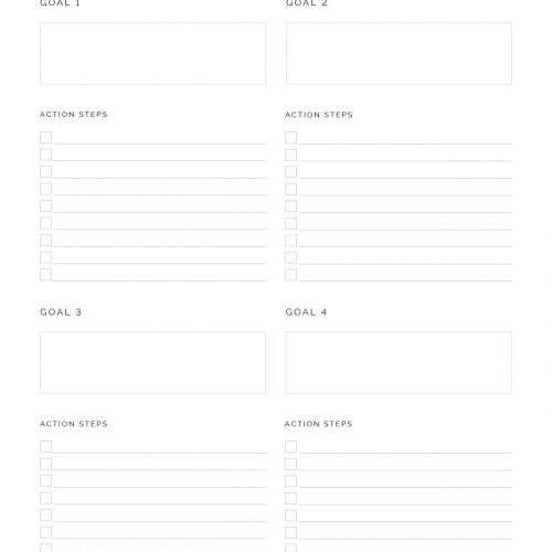 Quarterly Goals - Neat and Tidy Design