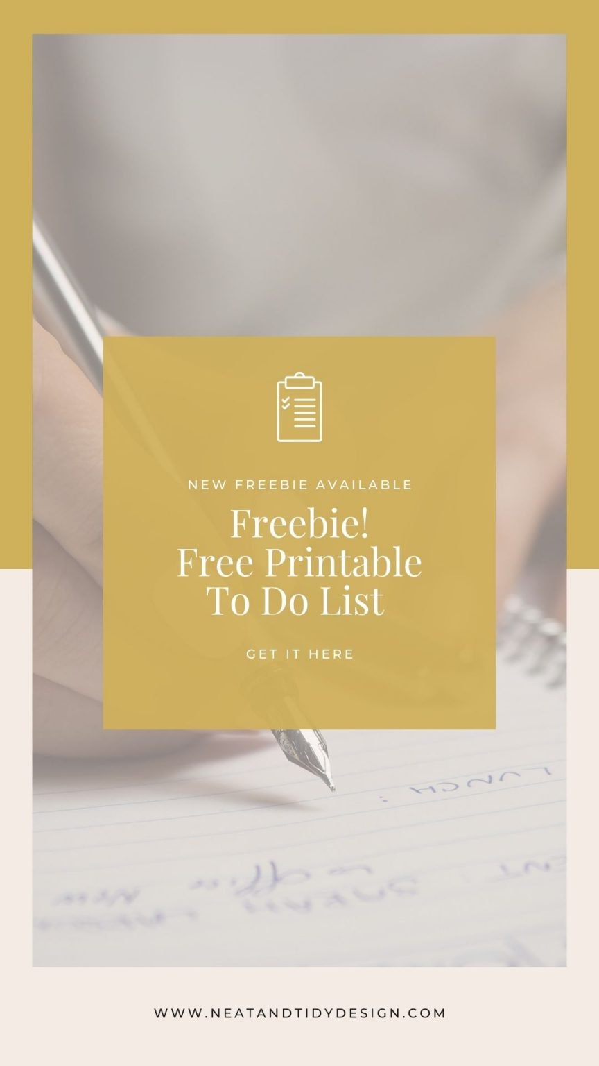 Free Printable To Do List - Neat and Tidy Design