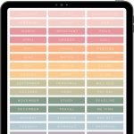 digital label stickers in fun colourful rainbow colours - 1580 stickers - for goodnotes