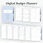 digital budget finance planner for goodnotes and notability apps with 16 tabs, 300+ hyperlinks and multiple templates