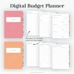digital budget finance planner for goodnotes and notability apps with 16 tabs, 300+ hyperlinks and multiple templates
