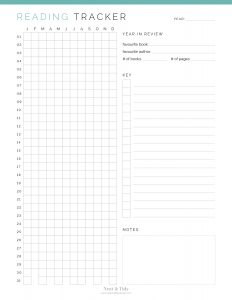 Reading Tracker - Neat and Tidy Design