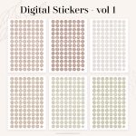 digital label stickers in calming earthy pastels for digital planners, for goodnotes and notability