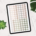 digital label stickers in calming earthy pastels for digital planners, for goodnotes and notability