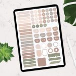digital label stickers in calming earthy pastels - 1580 stickers - for goodnotes