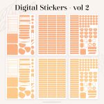 digital label stickers in fun colourful rainbow colours - 1580 stickers - for goodnotes