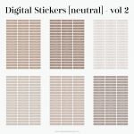 digital label stickers in neutral shades of beige and grey - 1580 stickers - for goodnotes