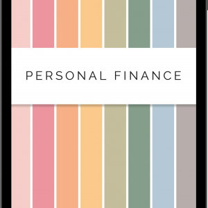 digital personal finance planner for goodnotes - rainbow