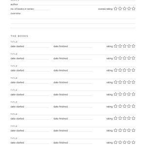 Book Series Tracker - Neat and Tidy Design