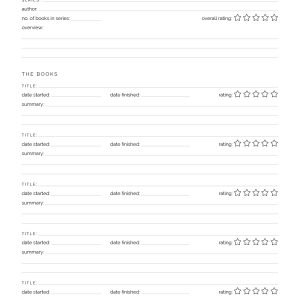 Book Series Tracker - Neat and Tidy Design